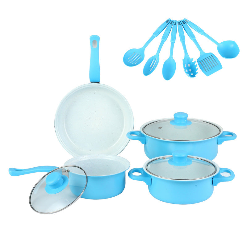 13-Piece Premium Non-Stick Cookware Set: Frying Pans, Casserole, Wok, Multi-Func, Stylish, Durable, Outdoor-Ready