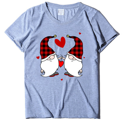 Christmas Two Dwarfs Printed Women's Style