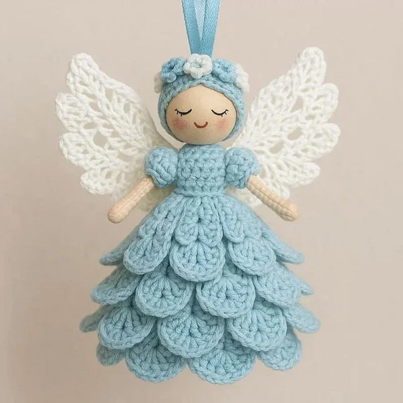 DIY Crochet Angel Decoration Kit – Handmade Craft Supplies for Christmas Tree Ornaments