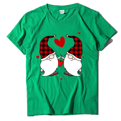 Christmas Two Dwarfs Printed Women's Style