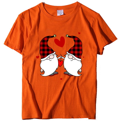 Christmas Two Dwarfs Printed Women's Style