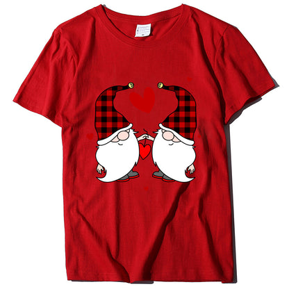 Christmas Two Dwarfs Printed Women's Style