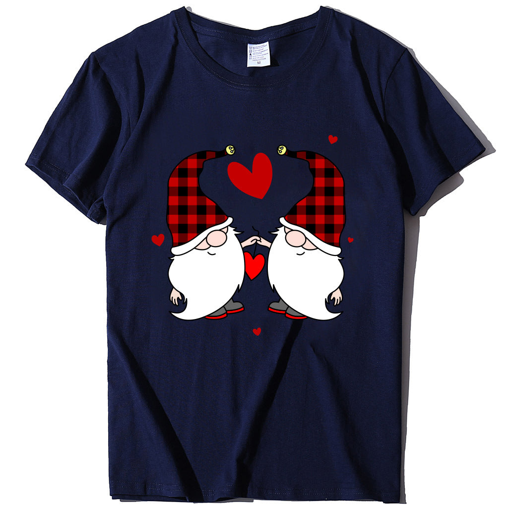 Christmas Two Dwarfs Printed Women's Style