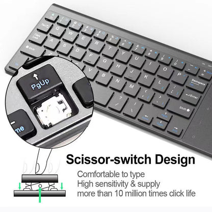 Wireless Bluetooth Mini Keyboard with Touch and Digital Pad