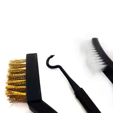 3PCS Double-End Mini Wire Brush Set – Stainless Steel, Brass & Nylon Cleaning Brushes for Rust, Metal & Detail Polishing
